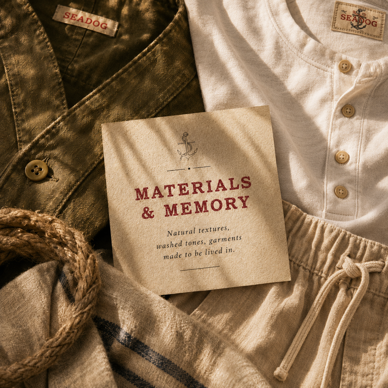 Texture, memoria e segni che definiscono il brand.